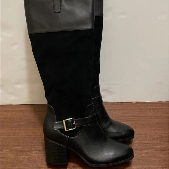 NEW GIANI BERNINI WOMEN'S JESSAA SUEDE CLOSED TOE KNEE HIGH BOOTS - Picture 1 of 8